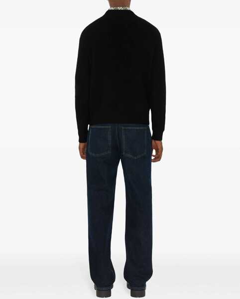 Pulovere Burberry Burberrys Equestrian Knight logo sweater BLACK Barbati (BM 16646061) 4