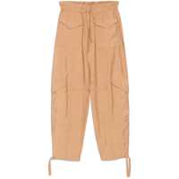 Pantaloni casual Ganni Light Slub High Waist Pocket Pants Femei