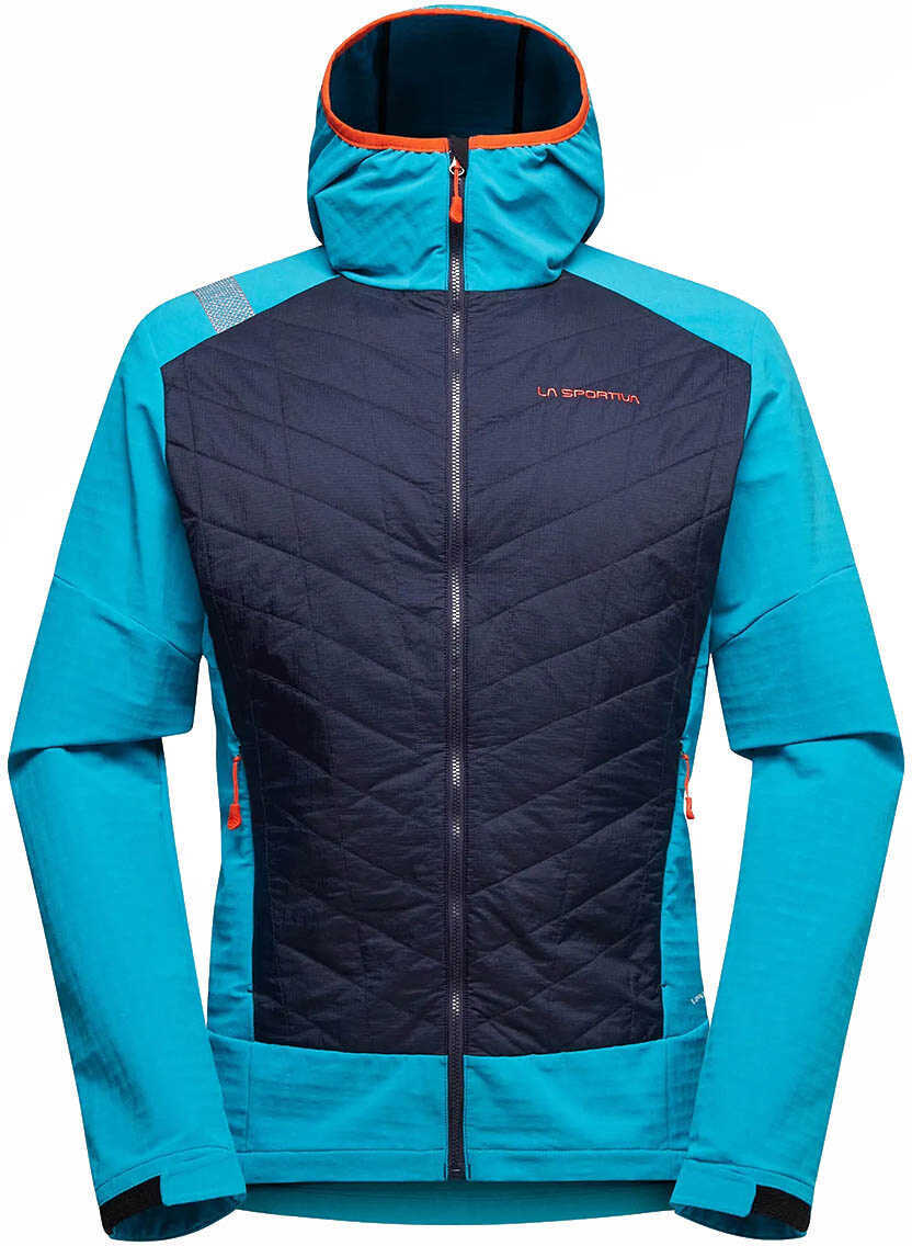 Bluze de trening La Sportiva Kap Hybrid Hoody M Deep Sea/Tropic Blue Navy/Blue Barbati (BM 16651029) 1