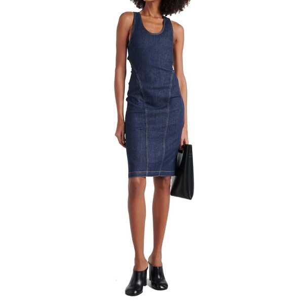 Rochii Alaa Alaia Sculpt Denim Dress Blue Femei (BM 16651044) 2