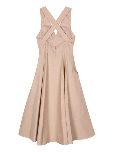 Rochii Alaa Alaia Cotton Midi Dress Beige Femei (BM 16651047) 2