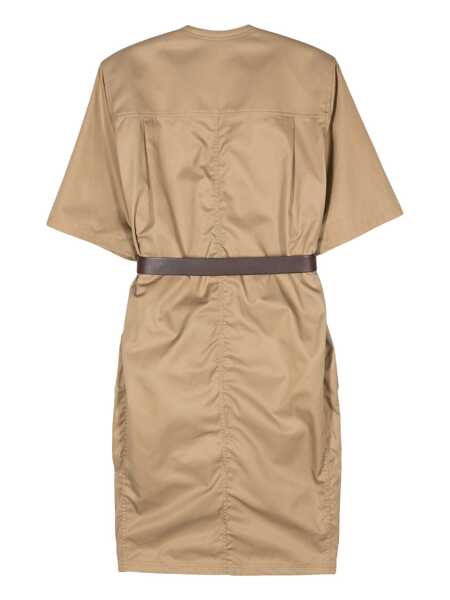 Rochii Saint Laurent Saint Laurent Knee-Length Saharienne Dress Beige Femei (BM 16651107) 2