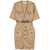 Saint Laurent Saint Laurent Knee-Length Saharienne Dress Beige