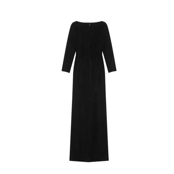 Rochii Saint Laurent Saint Laurent Velvet Long Dress Black Femei (BM 16651110) 2