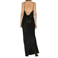 Rochii Saint Laurent Dama - Rochii Saint Laurent Saint Laurent Satin Long Dress Black Femei (BM 16651113) - B-mall.ro