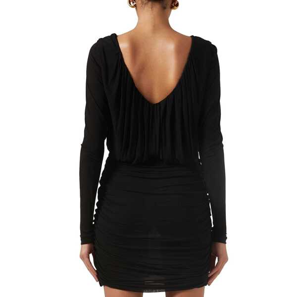 Rochii Saint Laurent Saint Laurent Mini Draped Dress Black Femei (BM 16651119) 3