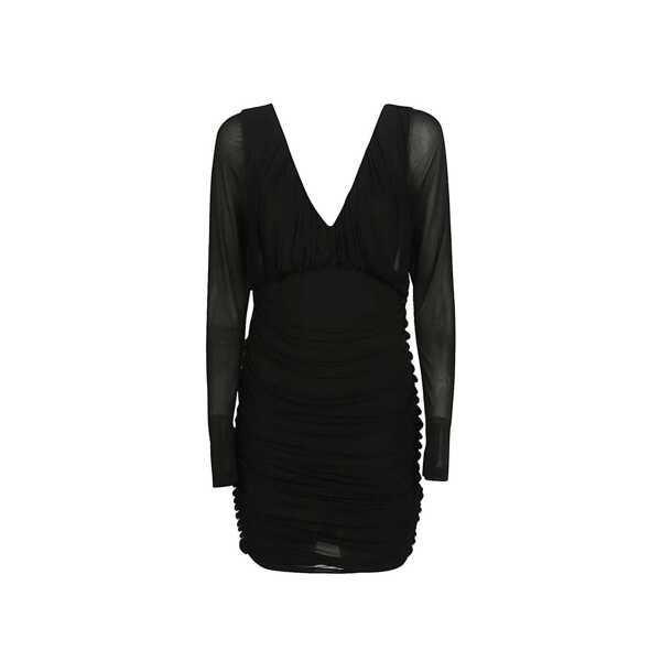 Rochii Saint Laurent Saint Laurent Mini Draped Dress Black Femei (BM 16651119) 1
