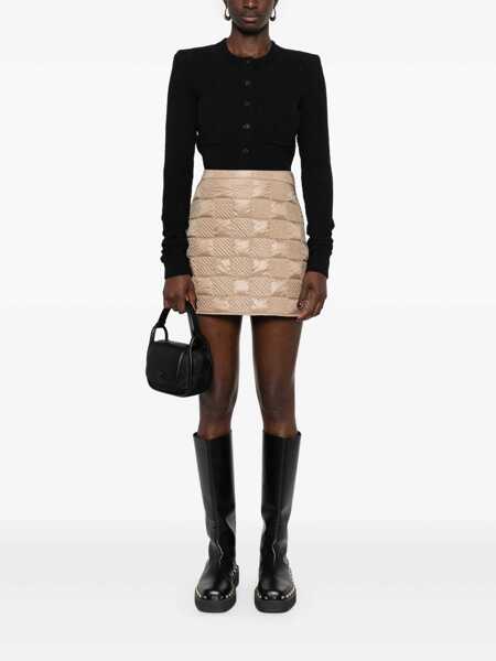 Fuste Moncler Moncler Quilted Skirt Beige Femei (BM 16652385) 2