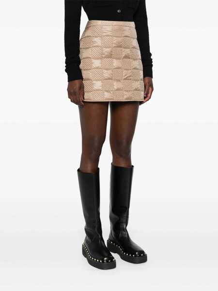 Fuste Moncler Moncler Quilted Skirt Beige Femei (BM 16652385) 3