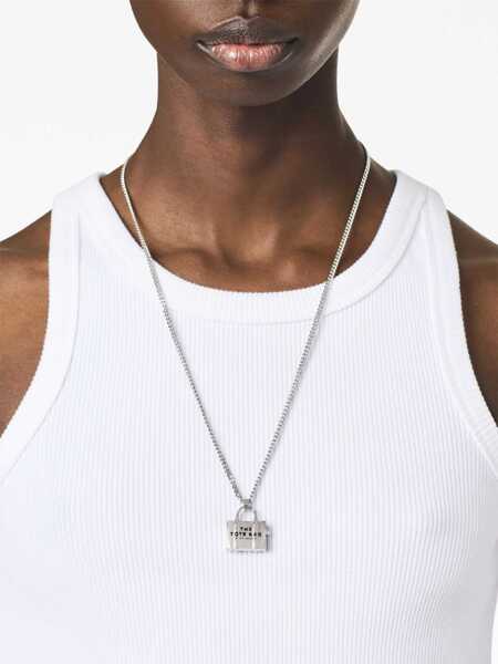 Bijuterii Marc Jacobs Marc Jacobs The Tote Bag Pendant Necklace LIGHT ANTIQUE SILVER Femei (BM 16652424) 2