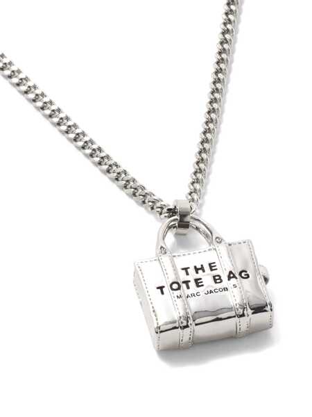 Bijuterii Marc Jacobs Marc Jacobs The Tote Bag Pendant Necklace LIGHT ANTIQUE SILVER Femei (BM 16652424) 3