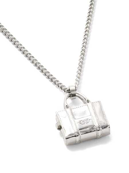 Bijuterii Marc Jacobs Marc Jacobs The Tote Bag Pendant Necklace LIGHT ANTIQUE SILVER Femei (BM 16652424) 5