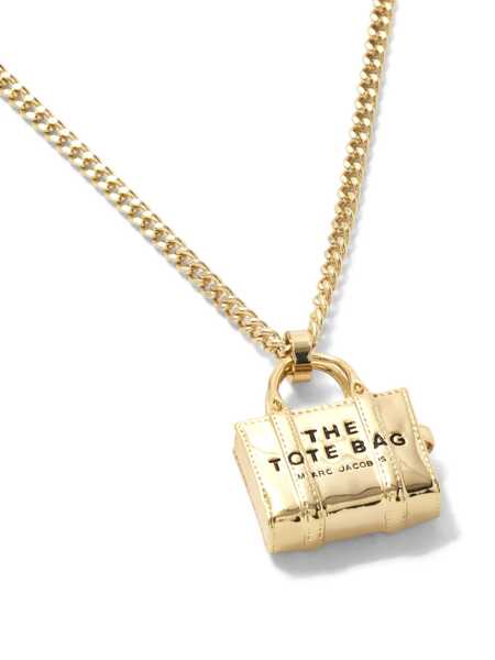 Bijuterii Marc Jacobs Marc Jacobs The Tote Bag Pendant Necklace LIGHT ANTIQUE GOLD Femei (BM 16652427) 4