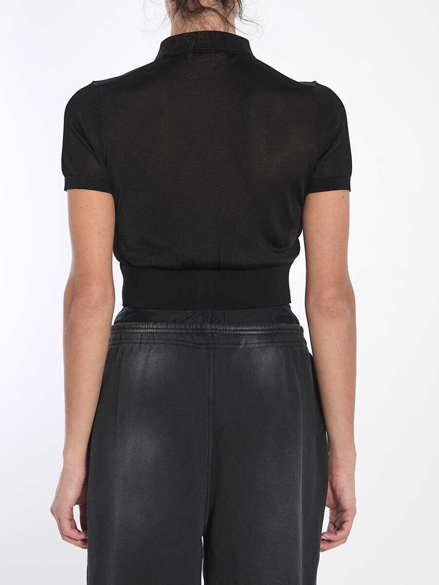Cardigane Alexander Wang Polo Cardigan With Logo Black Femei (BM 16652517) 4