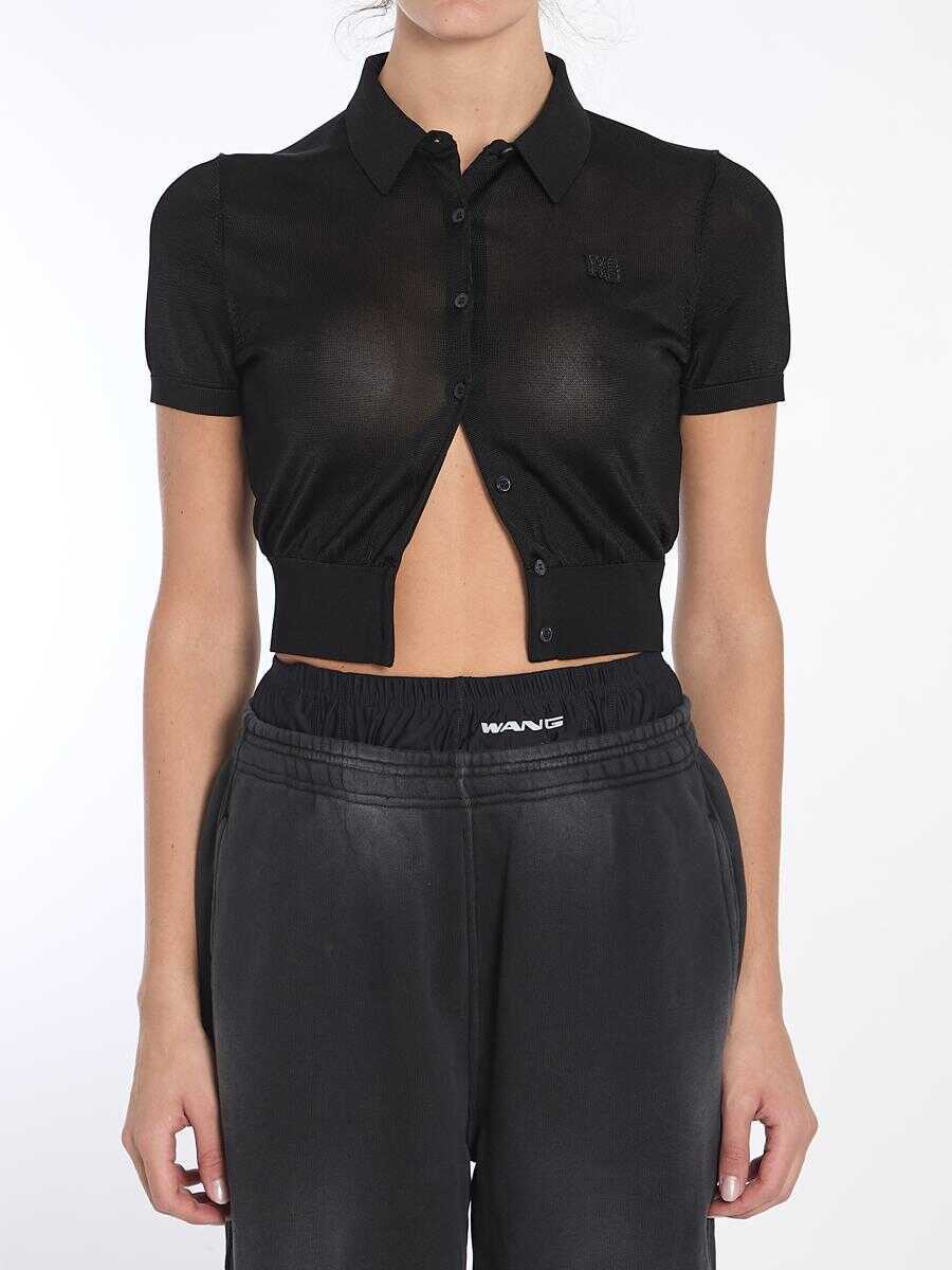 Cardigane Alexander Wang Polo Cardigan With Logo Black Femei (BM 16652517) 1