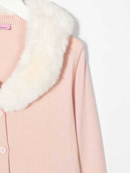 Pulovere casual Blumarine Cardiganl Faux Fur Collar PINK Fete (BM 16656744) 3