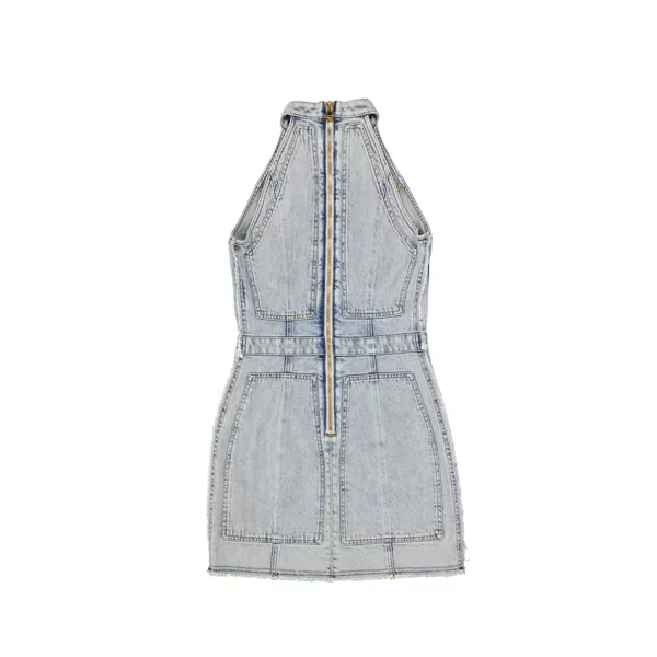 Rochii Balmain Balmain Denim Mini Dress Blue Femei (BM 16656966) 2