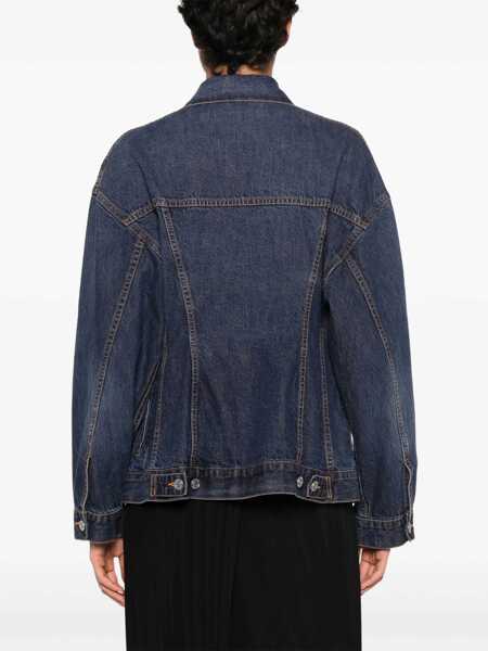 Jachete Balenciaga Balenciaga Hourglass Denim Jacket Blue Femei (BM 16657008) 4