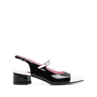 Pantofi cu toc 'Ischia' Black Slingback Pumps With Adjustable Strap In Patent Leather Woman Femei