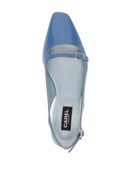Balerini CAREL PARIS Ninon Blue Slingback Ballet Shoes In Leather Woman BLUE Femei (BM 16658916) 4