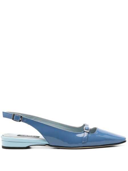 Balerini CAREL PARIS Ninon Blue Slingback Ballet Shoes In Leather Woman BLUE Femei (BM 16658916) 1