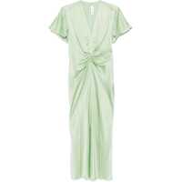 Rochii casual Gathered V-Neck Midi Dress Femei