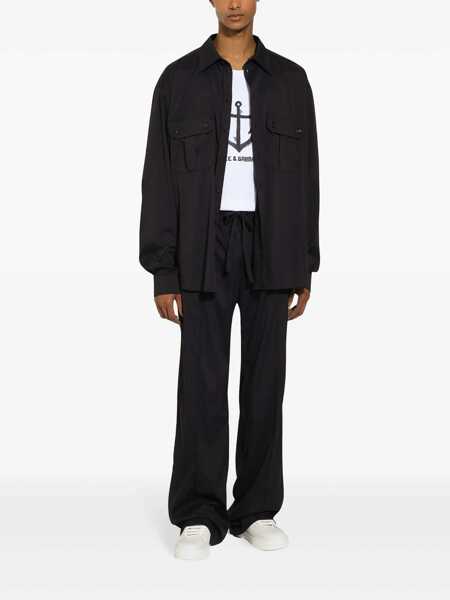 Pantaloni Dolce & Gabbana Dolce & Gabbana Technical Nylon Jogging Pants BLUE Barbati (BM 16682763) 3