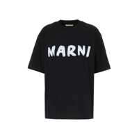 Tricouri Marni Black Cotton T-Shirt Femei