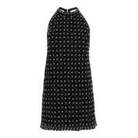 Rochii Black Short Dress With Cut-Out On The Rear In Tech Fabric Woman Femei