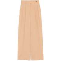 Pantaloni casual Beige Pants With High Waist And Belt Loops In Tech Fabric Stretch Woman Femei
