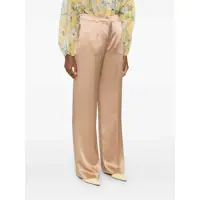 Imbracaminte Alberta Ferretti Dama - Pantaloni casual Alberta Ferretti Beige Pants With High Waist And Belt Loops In Silk Blend Woman Beige Femei (BM 16688742) - B-mall.ro