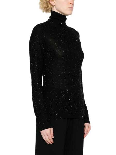 Pulovere Fabiana Filippi TURTLE NECK SLIM FIT SWEATER Black   Femei (BM 16689894) 3