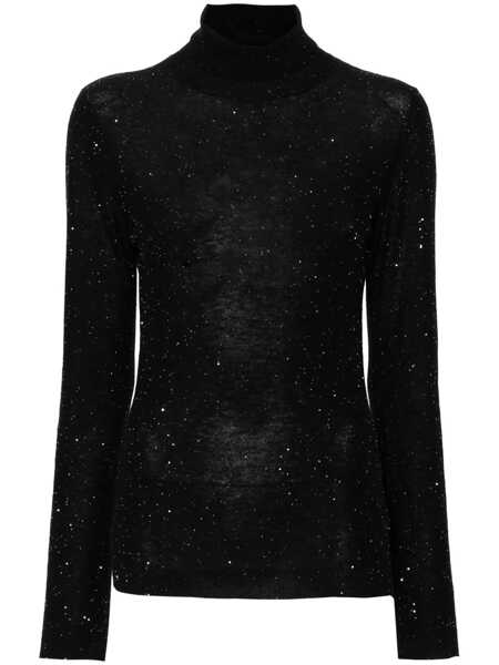 Pulovere Fabiana Filippi TURTLE NECK SLIM FIT SWEATER Black   Femei (BM 16689894) 1