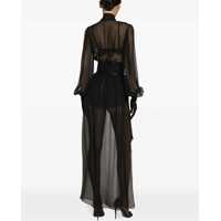 Fuste Dolce & Gabbana Dama - Fuste Dolce & Gabbana Long Silk Chiffon Skirt BLACK Femei (BM 16690032) - B-mall.ro