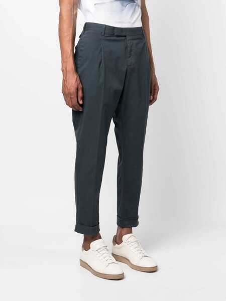 Pantaloni casual PT TORINO Cotton Pants BLUE Barbati (BM 16690155) 3