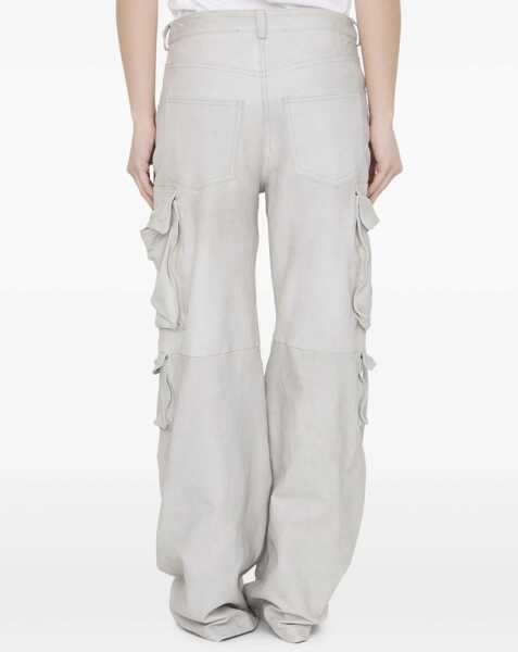 Pantaloni casual Salvatore Santoro Leather Cargo Pants BEIGE Femei (BM 16690356) 4