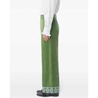 Pantaloni Valentino Garavani pentru Barbati - Pantaloni casual Valentino Garavani Velvet Trousers With Jacquard Hems GREEN Barbati (BM 16690449) - B-mall.ro