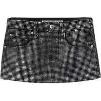 Fuste Crystal Hotfix Miniskirt Femei