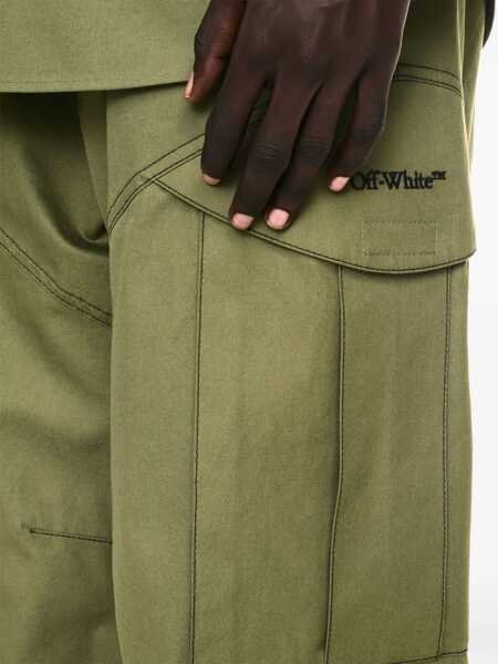 Pantaloni casual Off-White Cargo Pants In Cotton GREEN Barbati (BM 16690509) 5