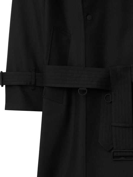 Paltoane Burberry Long Trench Coat In Silk Blend BLACK Barbati (BM 16690761) 3