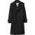 Burberry Long Trench Coat In Silk Blend BLACK
