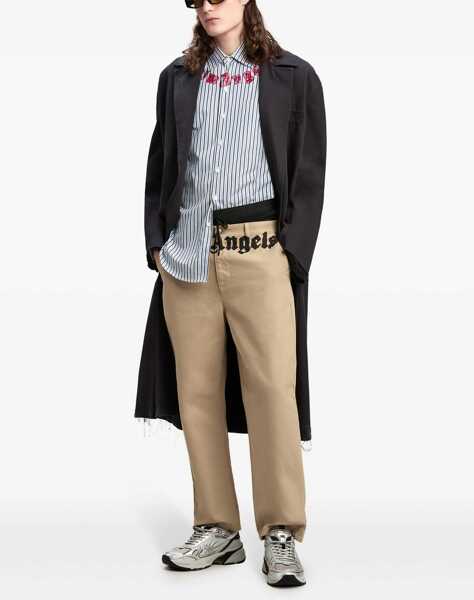 Pantaloni casual Palm Angels Chino Pants With Logo BEIGE Barbati (BM 16690788) 2