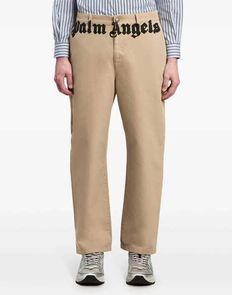 Pantaloni casual Palm Angels Chino Pants With Logo BEIGE Barbati (BM 16690788) 3
