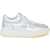 Maison Margiela Mm6 Metallized Effect Low-Top Sneakers Silver