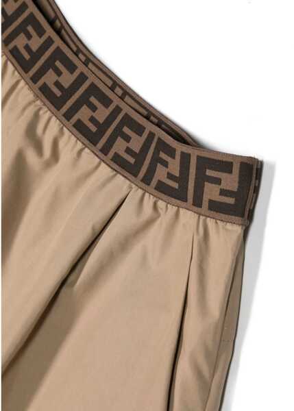 Pantaloni casual Fendi Nylon Cotton Pants BEIGE Fete (BM 16691610) 3