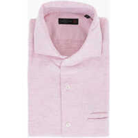Camasi casual Id Micro Pin Checked Linen Blend Shirt Barbati