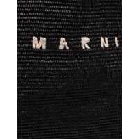 Genti de mana Marni Dama - Genti de mana Marni Large Raffia Effect Fabric Tote Bag BLACK Femei (BM 16699974) - B-mall.ro