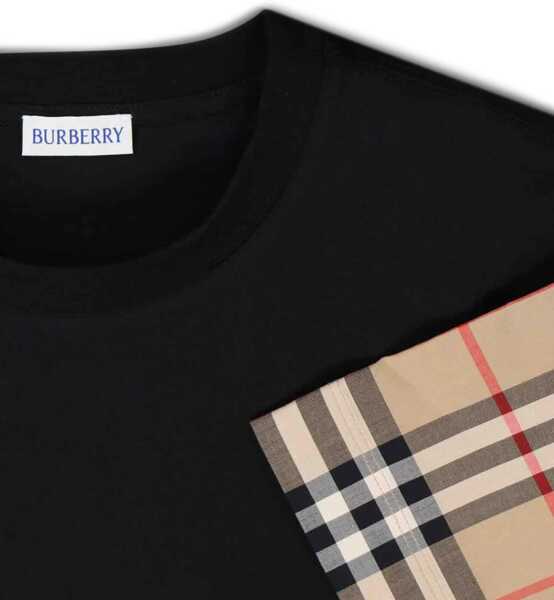 Tricouri Burberry Check Archive Sleeve T-shirt BLACK Femei (BM 16703763) 3
