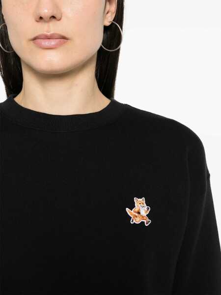 Bluze de trening MAISON KITSUN Speedy Fox Patch Sweatshirt BLACK Femei (BM 16703952) 5
