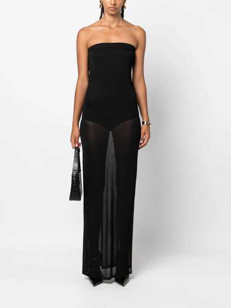 Rochii casual Saint Laurent Strapless Dress BLACK Femei (BM 16704663) 2